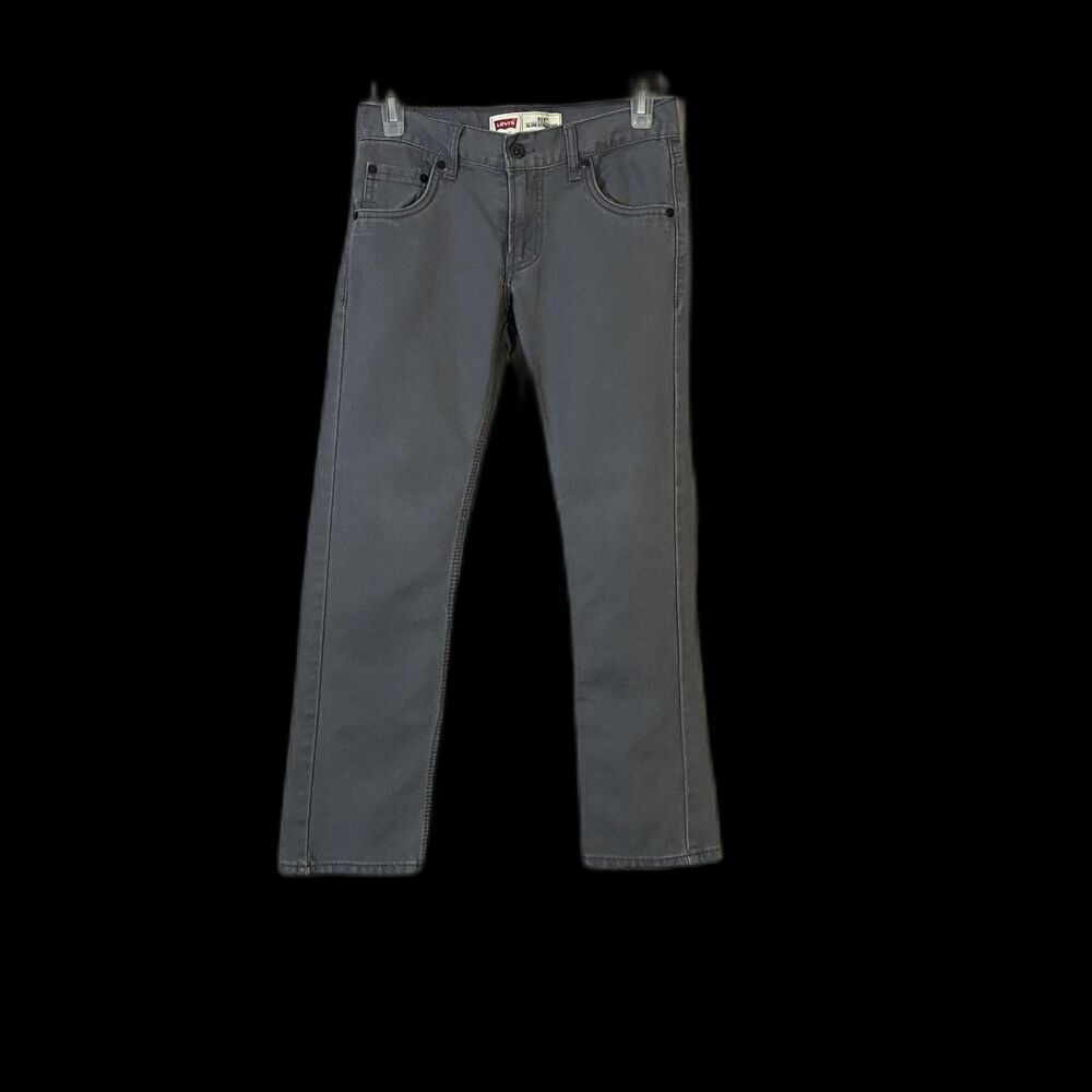 Levi's 513 Slim Straight Gray Jeans Boys Size 10 Regular W25 L25